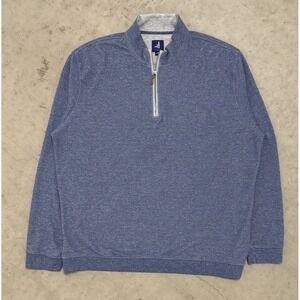 Johnnie O Heathered Blue 1/4 Zip Pullover Sweatshirt Men's XXL